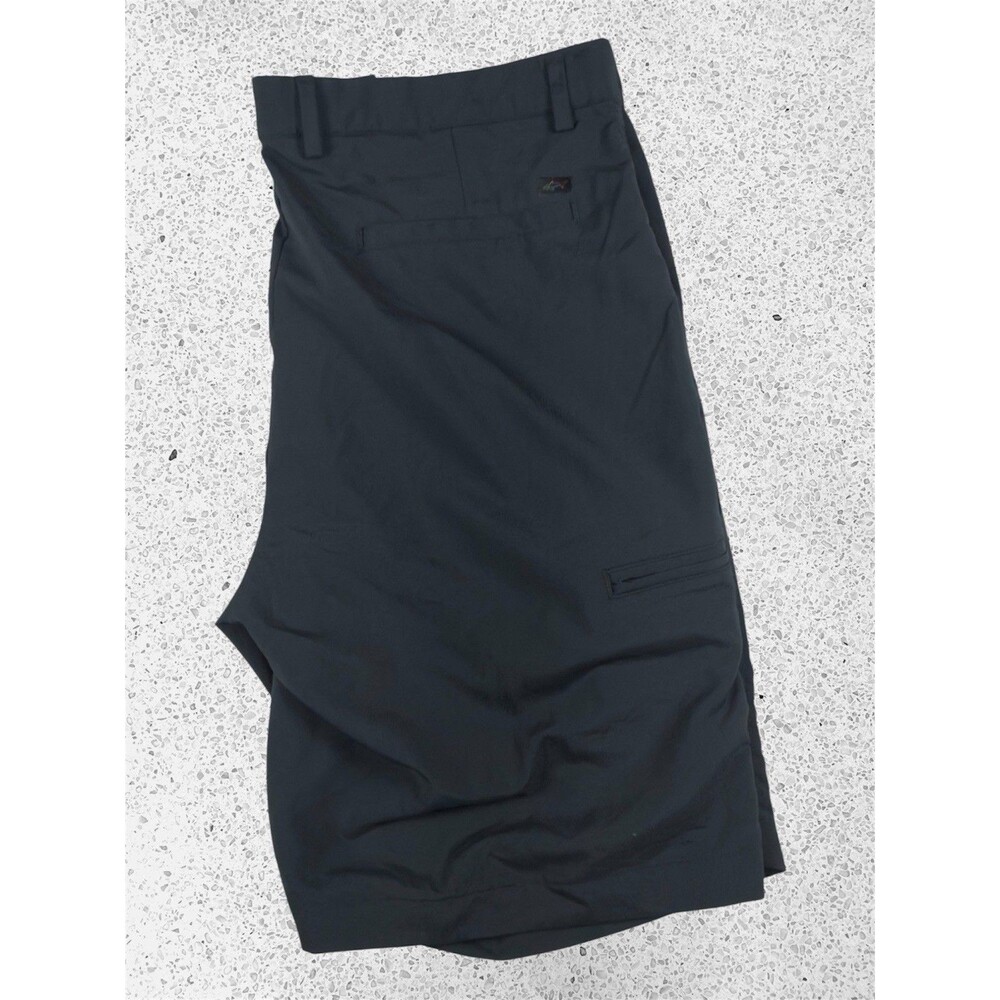 Greg Norman Shark Golf Shorts Mens 38 Black Performance Stretch Side Pocket